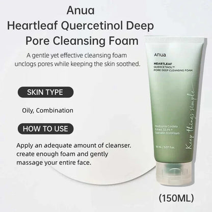 Anua Skincare Products Set Facial Deep Cleansing Toner 77 Heartleaf Pore Control Cleansing Oil korean Kit Skin Care Beauty Set