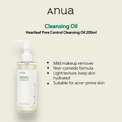 Anua Skincare Products Set Facial Deep Cleansing Toner 77 Heartleaf Pore Control Cleansing Oil korean Kit Skin Care Beauty Set