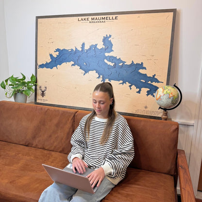 Any Lake customized wood Map Gift personalized gift, Lake house decor, 3D Custom Lake art, lake gift, wood lake map, Any location